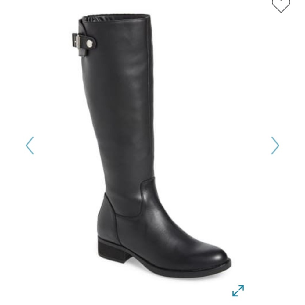 Steve Madden Black Leather Edie Mid Boot